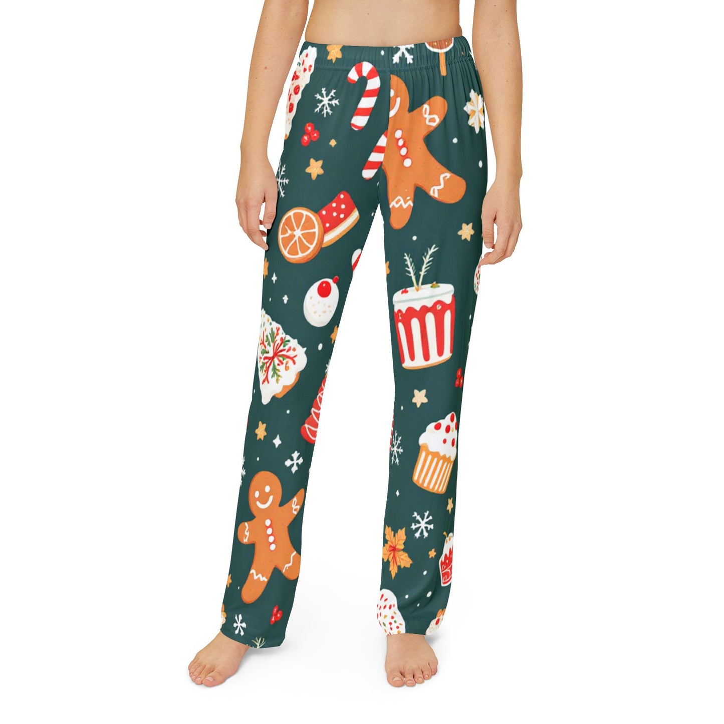 Holiday Treats Kids Pajama Pants - Gingerbread & Sweets Delight