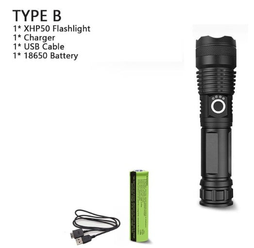 XHP70.2 Powerful USB LED Flashlight