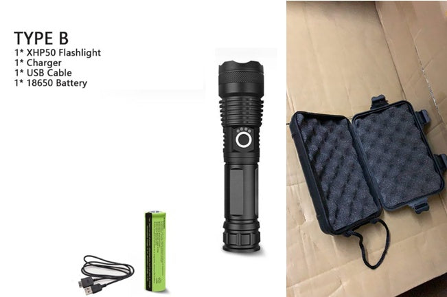 XHP70.2 Powerful USB LED Flashlight