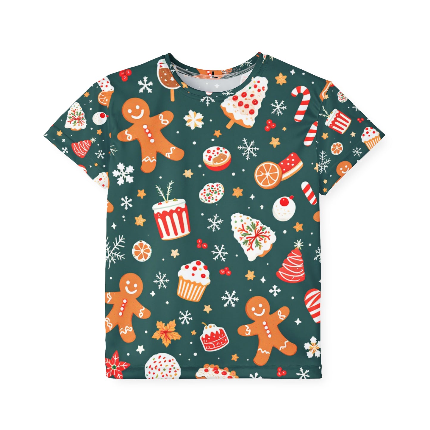 Holiday Treats Kids T-Shirt - Gingerbread & Sweets Delight