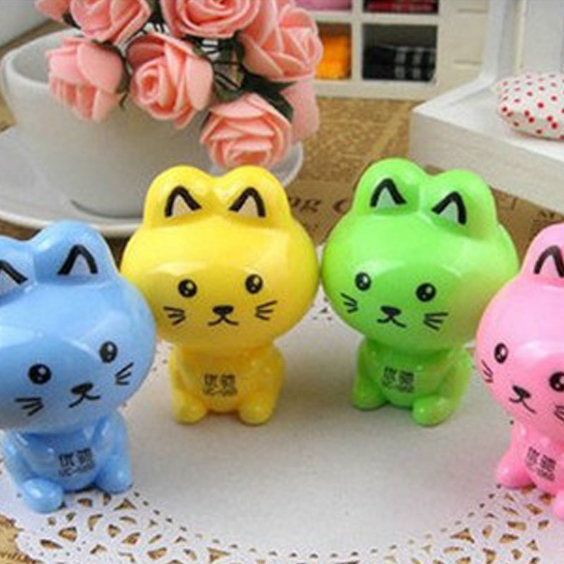 Student Cute Kitten Shape Pencil Sharpener