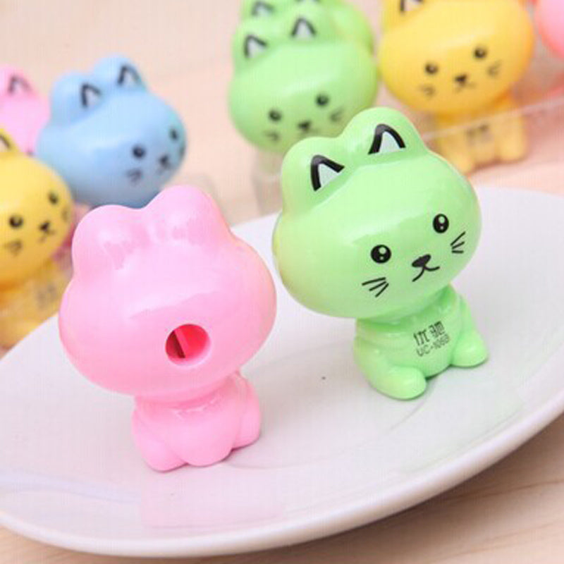 Student Cute Kitten Shape Pencil Sharpener