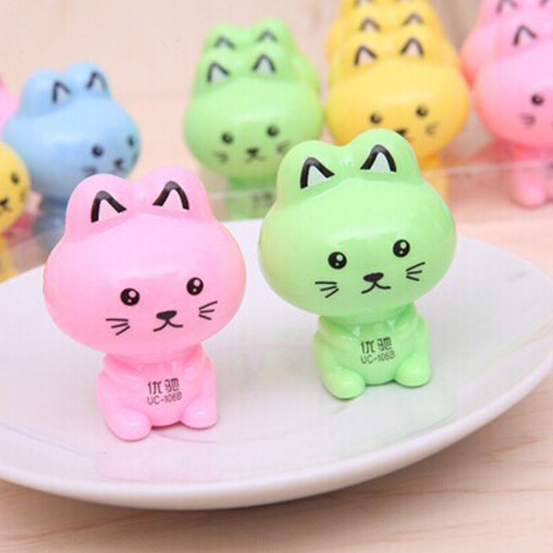 Student Cute Kitten Shape Pencil Sharpener