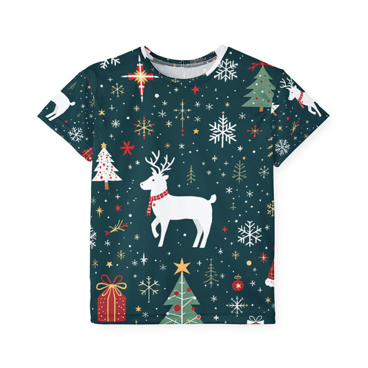 Festive Holiday Reindeer Kids T-Shirt - Cozy & Stylish