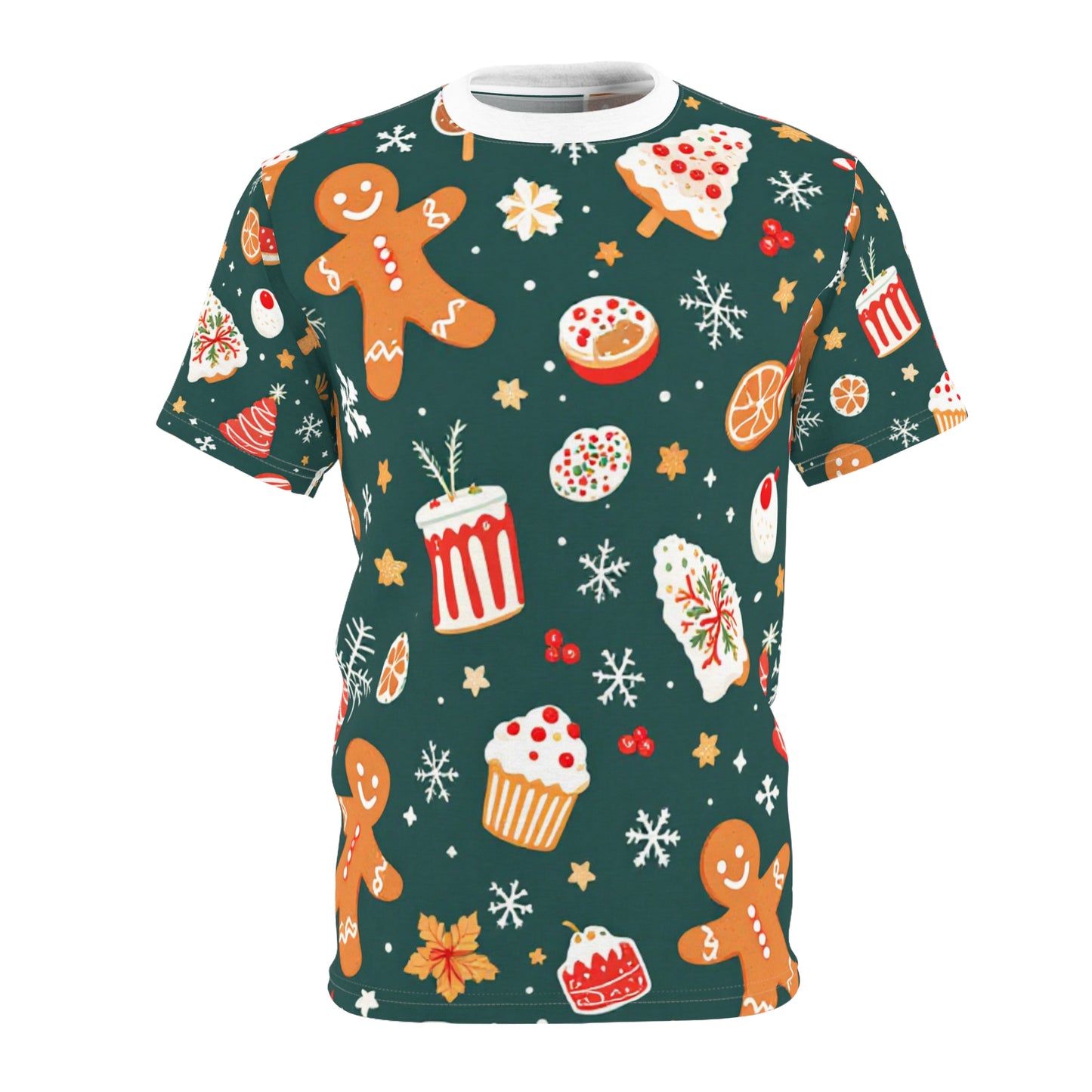 Holiday Treats Adult T-Shirt - Gingerbread & Sweets Delight