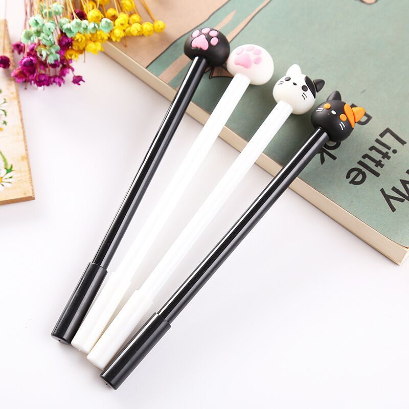 Cute Cartoon Black White Cat Ink Pen