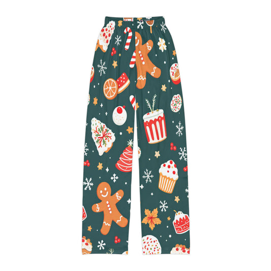 Holiday Treats Kids Pajama Pants - Gingerbread & Sweets Delight