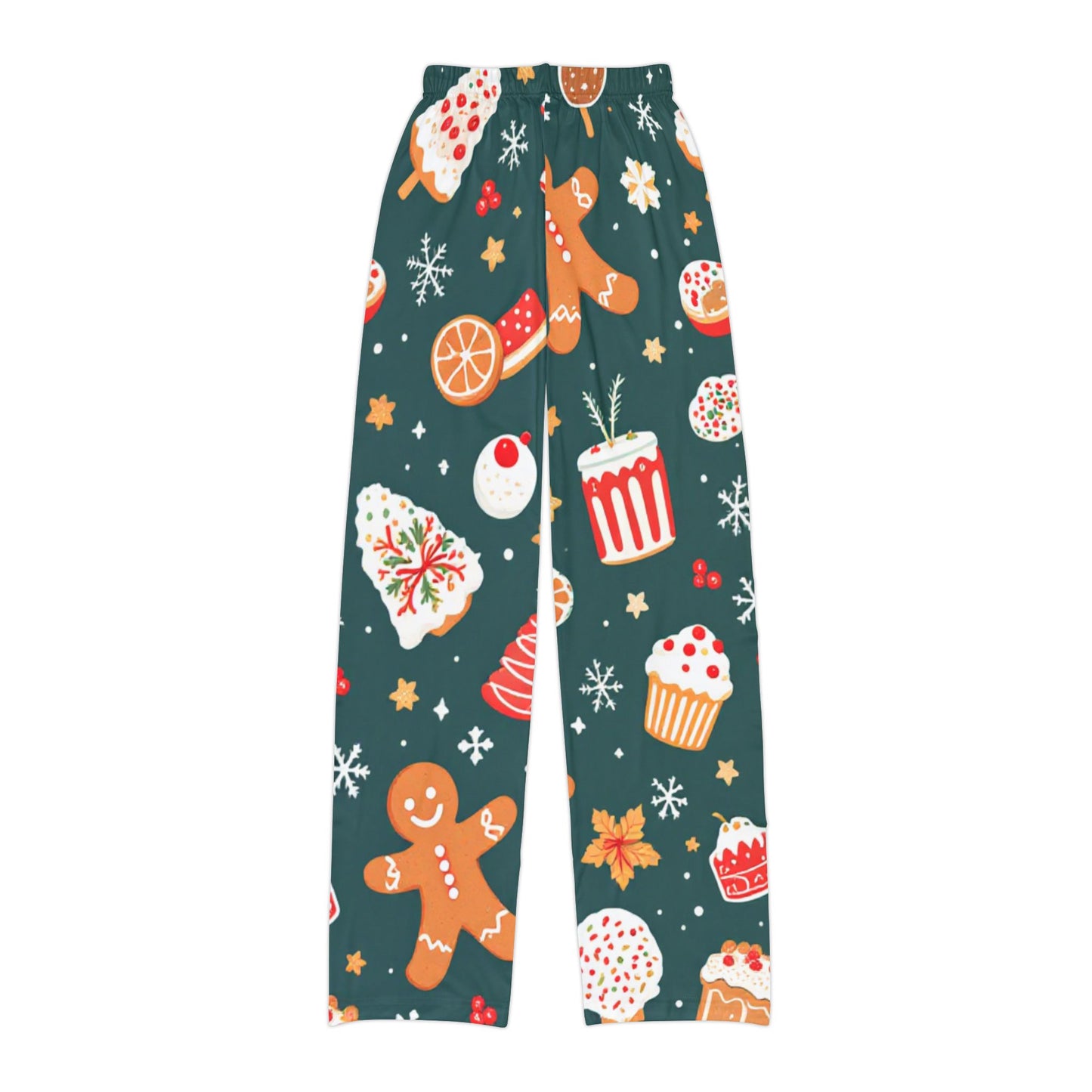 Holiday Treats Kids Pajama Pants - Gingerbread & Sweets Delight