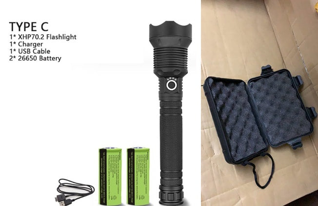 XHP70.2 Powerful USB LED Flashlight