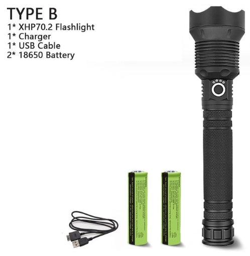 XHP70.2 Powerful USB LED Flashlight