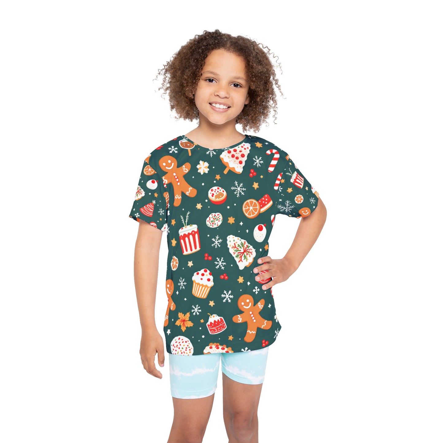 Holiday Treats Kids T-Shirt - Gingerbread & Sweets Delight