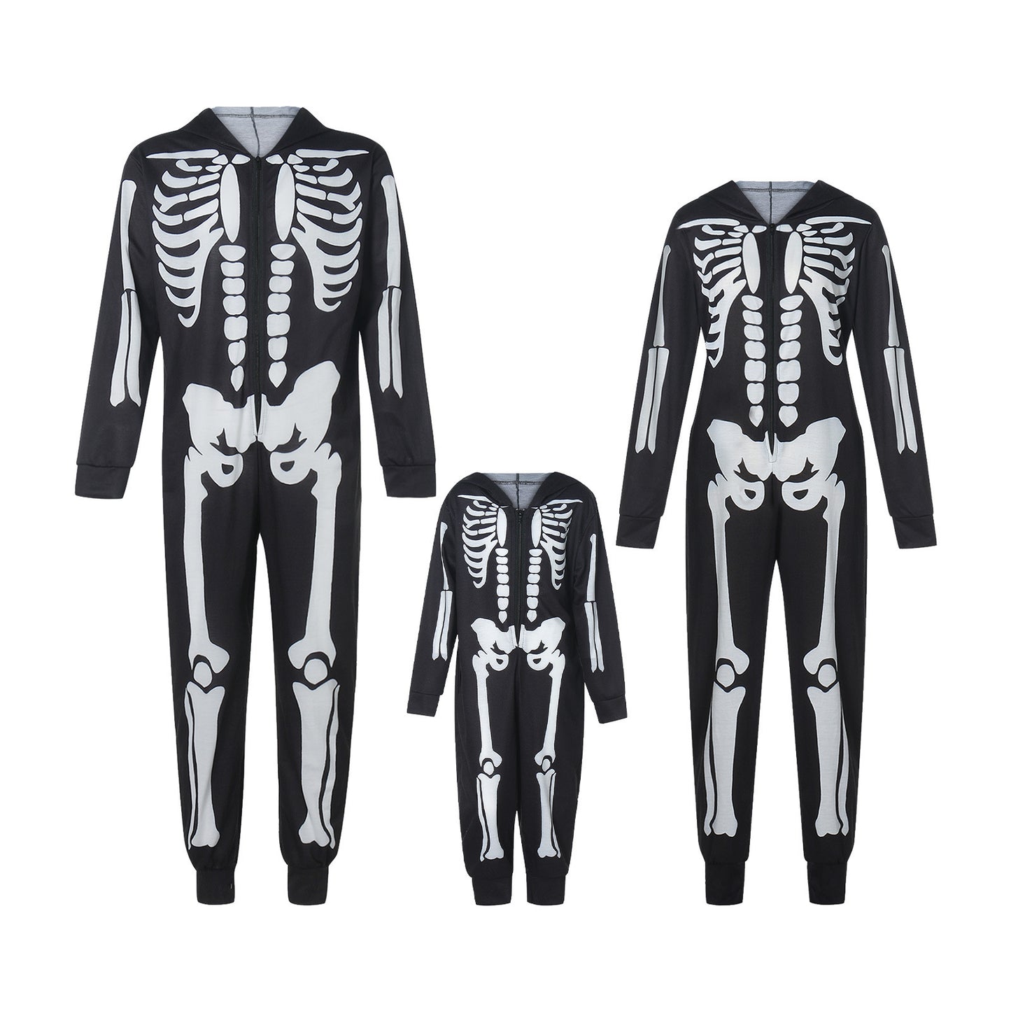 Halloween Family Pajamas Skeleton One Piece Suit