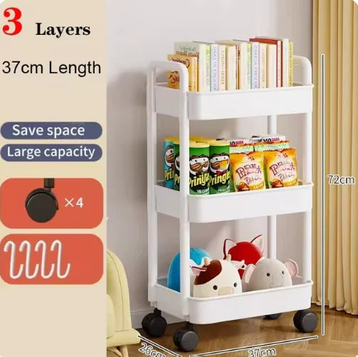 Multi-Layer Rolling Storage Cart: Versatile Organization for Any Space