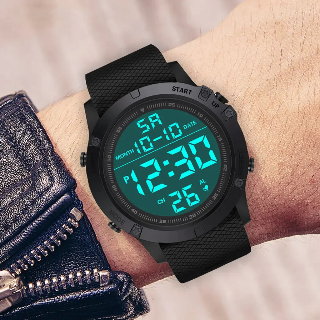 Waterproof Digital Sports Watch Military Tactical LED Backlight Wristwatch