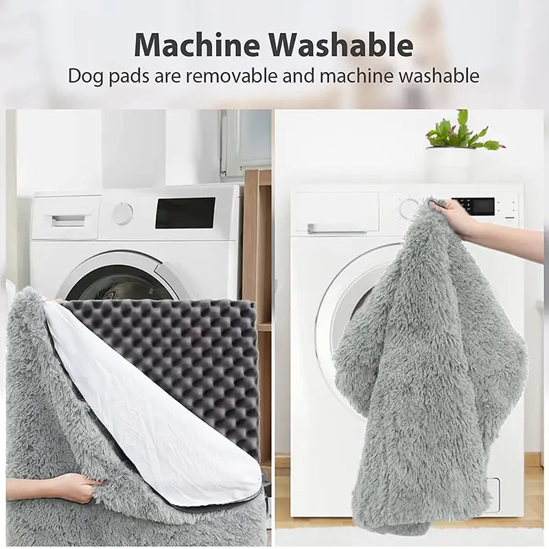 Cozy and Convenient Plush Washable Dog Bed for Ultimate Pet Comfort