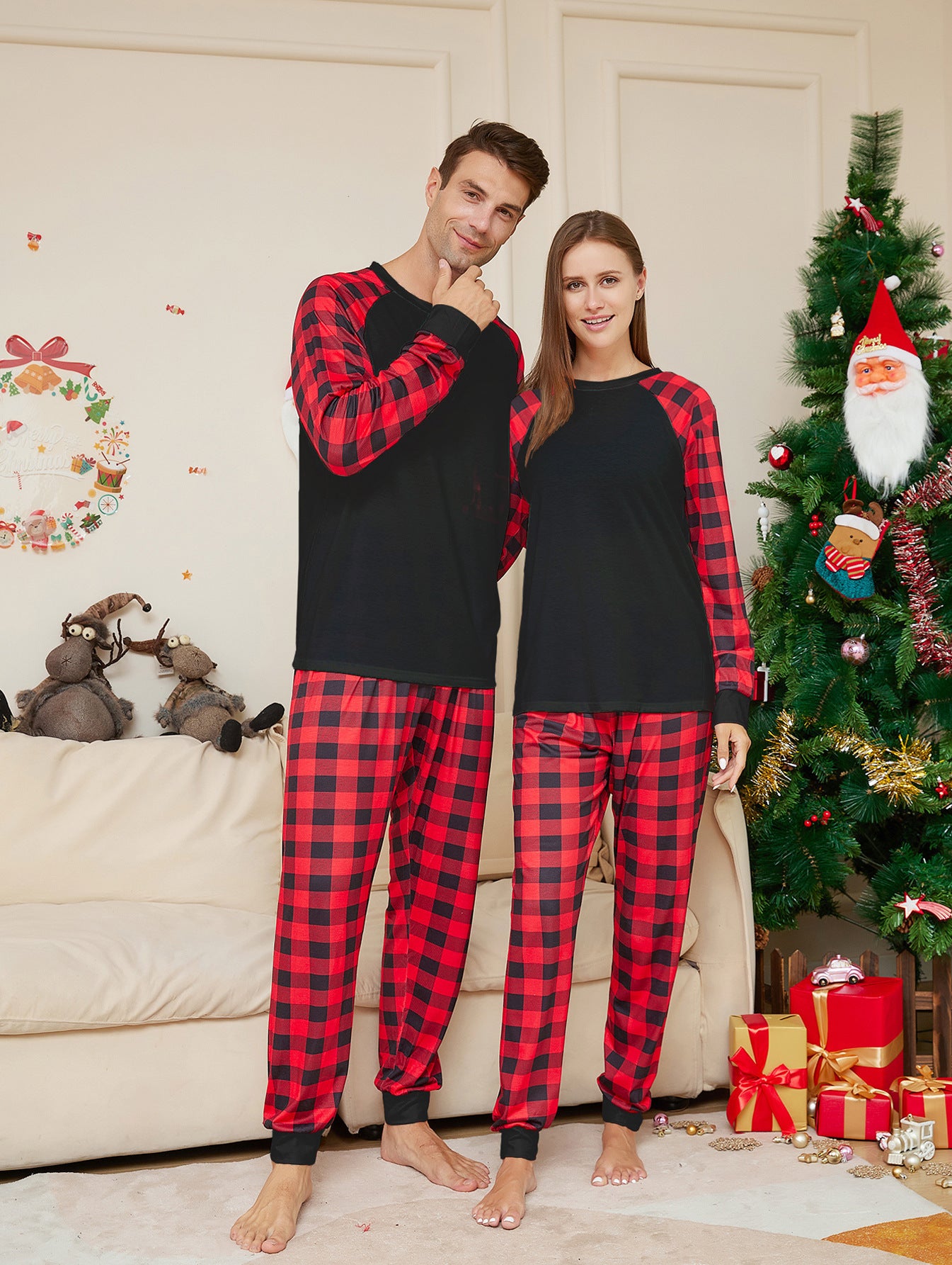 Plaid Printed Family Pajamas