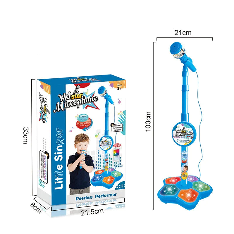 Kids Microphone with Adjustable Stand - Perfect for Little Performers!