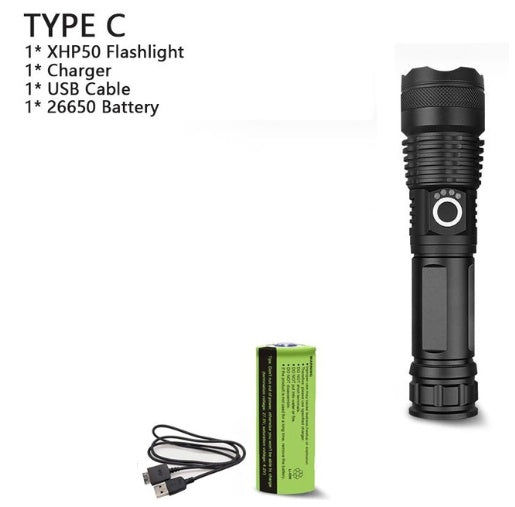 XHP70.2 Powerful USB LED Flashlight