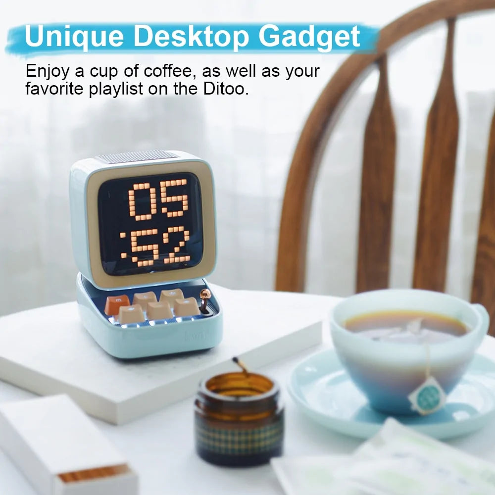 Retro Pixel Art Bluetooth Speaker and Alarm Clock