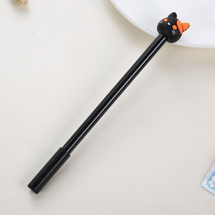 Cute Cartoon Black White Cat Ink Pen