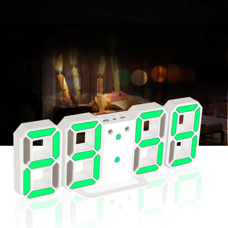 Digital Led Electronic Desktop Clock - Stylish, Multi-Function Timepiece for Home or Office