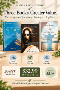 Family Faith Bundle with three Christian books on Jesus’ teachings, parables, and miracles, $32.99 bundle price