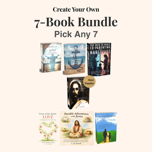 Create your own 7-book bundle with Christian books for adults and families including Parables of Jesus, Miracles of Jesus, and Parable Adventures