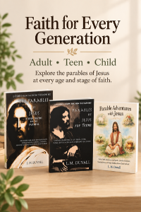 Parables of Jesus bundle for adults, teens, and children featuring three faith-based books by L. M. Duvall