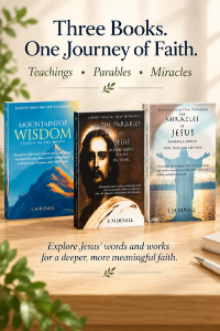 Family Faith Bundle with three Christian books exploring Jesus’ teachings, parables, and miracles by L. M. Duvall