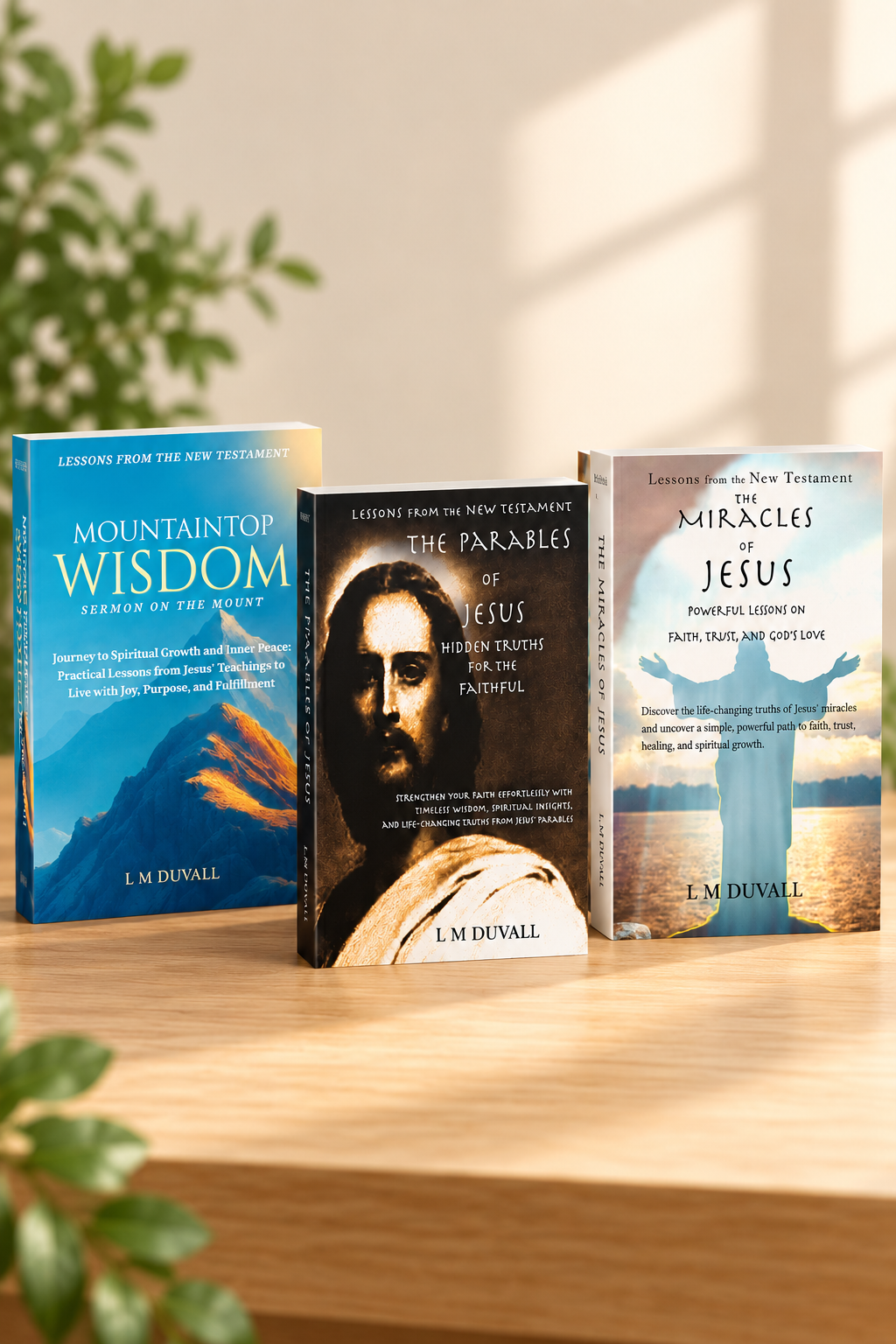Family Faith Bundle featuring Mountaintop Wisdom, Parables of Jesus, and The Miracles of Jesus by L. M. Duvall