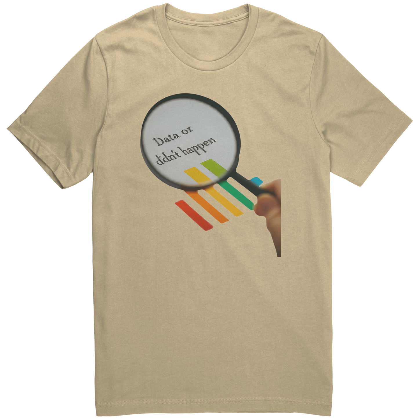 Data with magnifier t-shirt