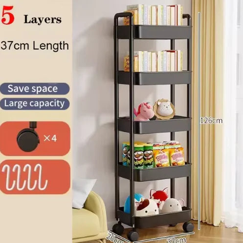 Multi-Layer Rolling Storage Cart: Versatile Organization for Any Space