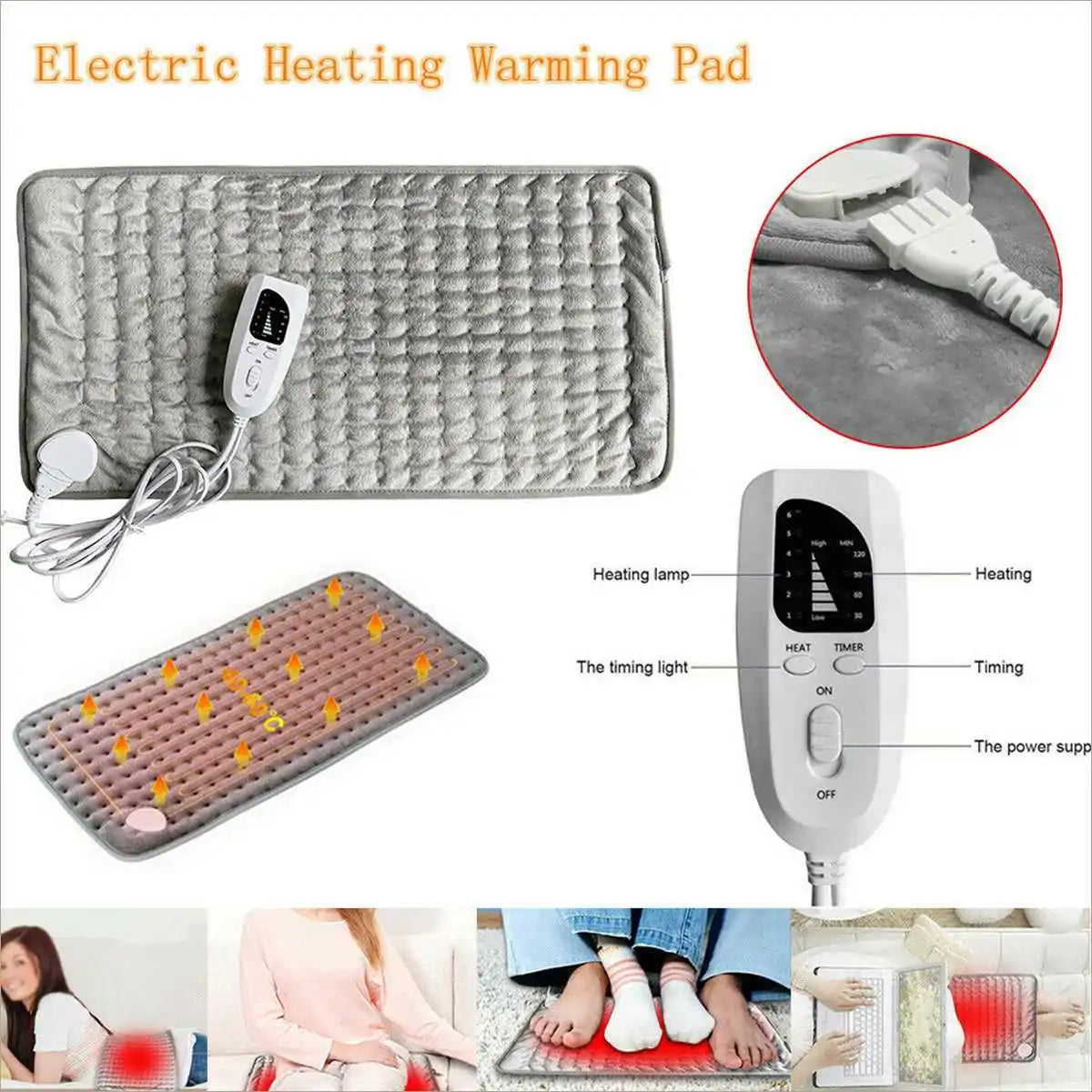 Comforting Electric Heating Pad with Adjustable Heat Settings for Relief