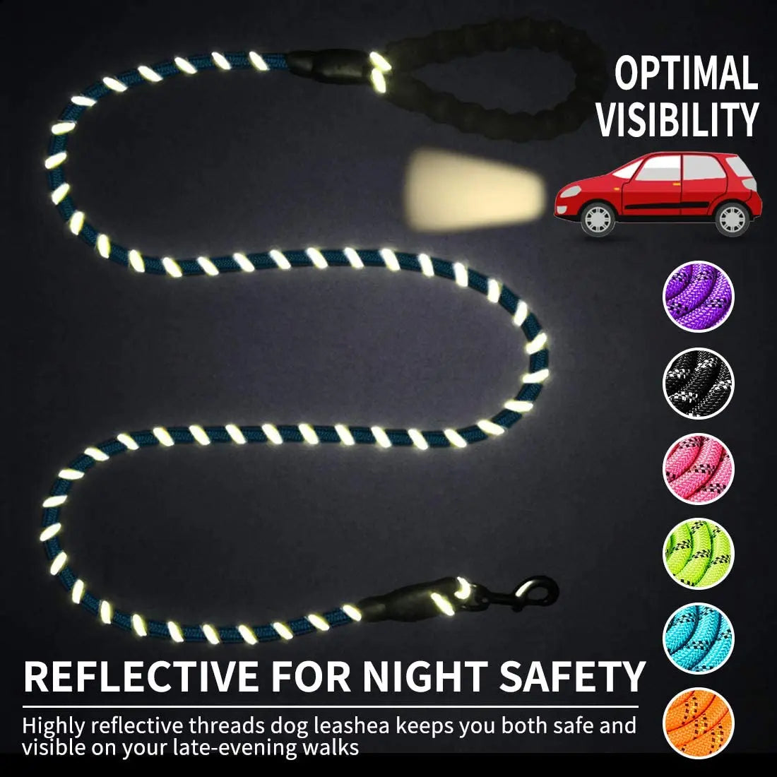 Stay Safe and Stylish: High-Visibility Pet Reflective Leash