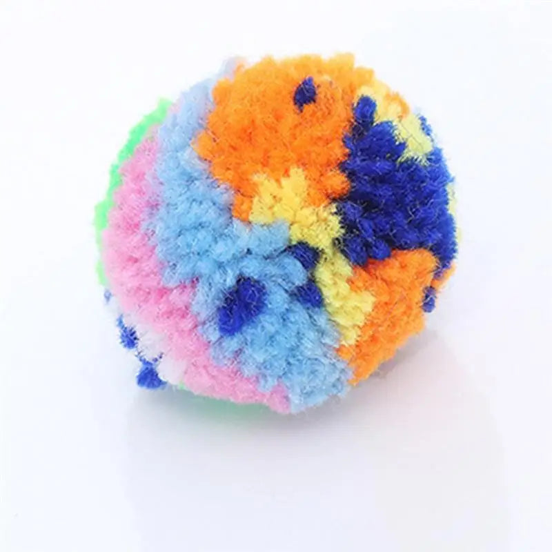 Resistant Plush Colorful Soft Interactive Kitten Chew Ball