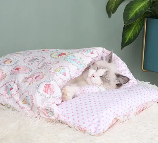 Removable Dog & Cat Bed: Comfortable and Easy-to-Clean Pet Bedding