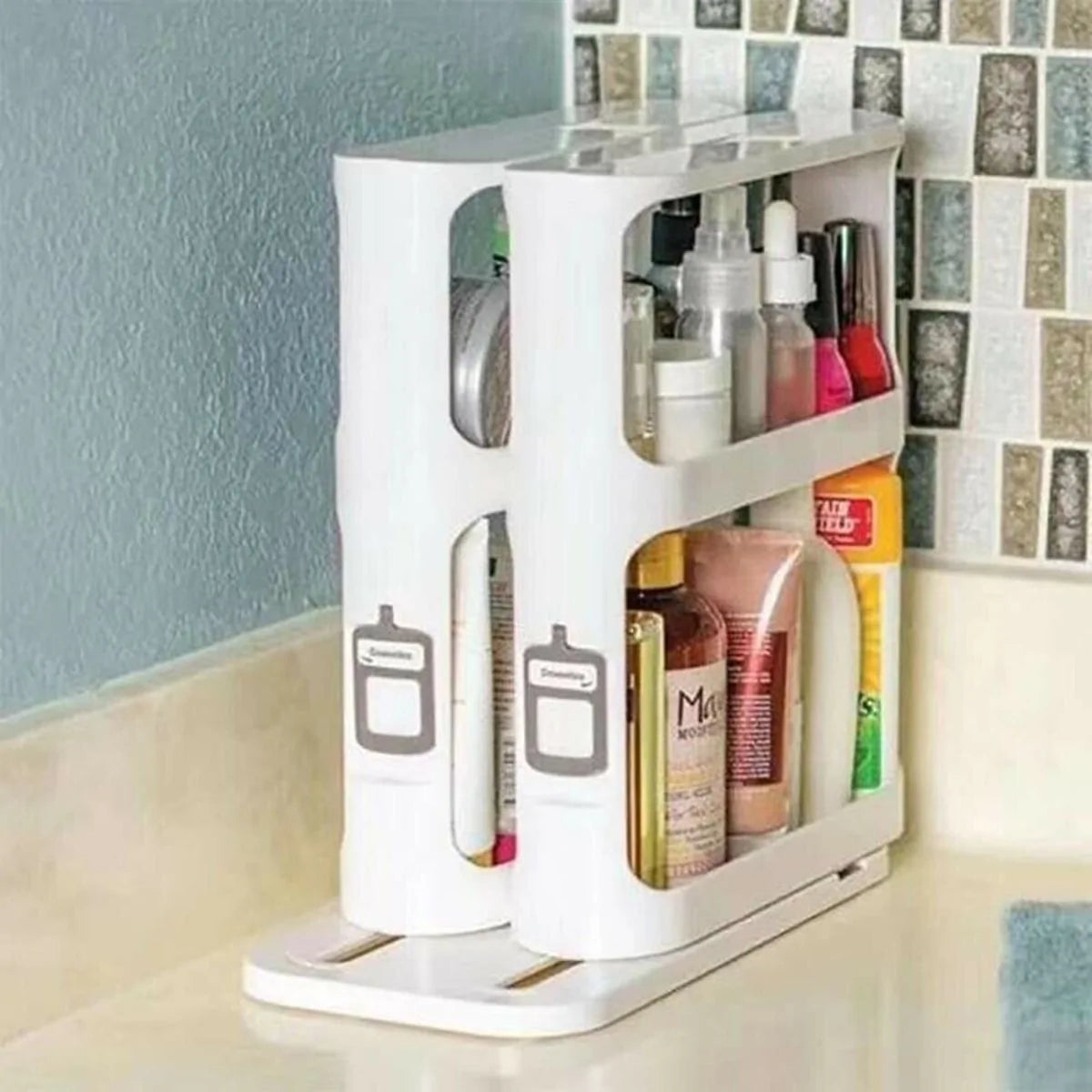 Double Layer Rotating Spice Rack: Organize Your Spices with Ease