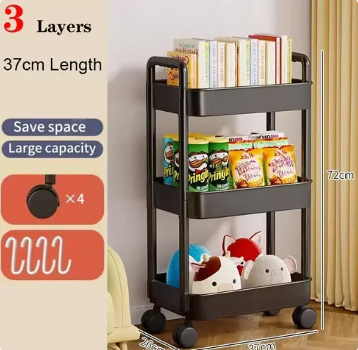 Multi-Layer Rolling Storage Cart: Versatile Organization for Any Space