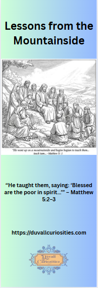 Lessons from the Mountainside Bookmark – Sermon on the Mount