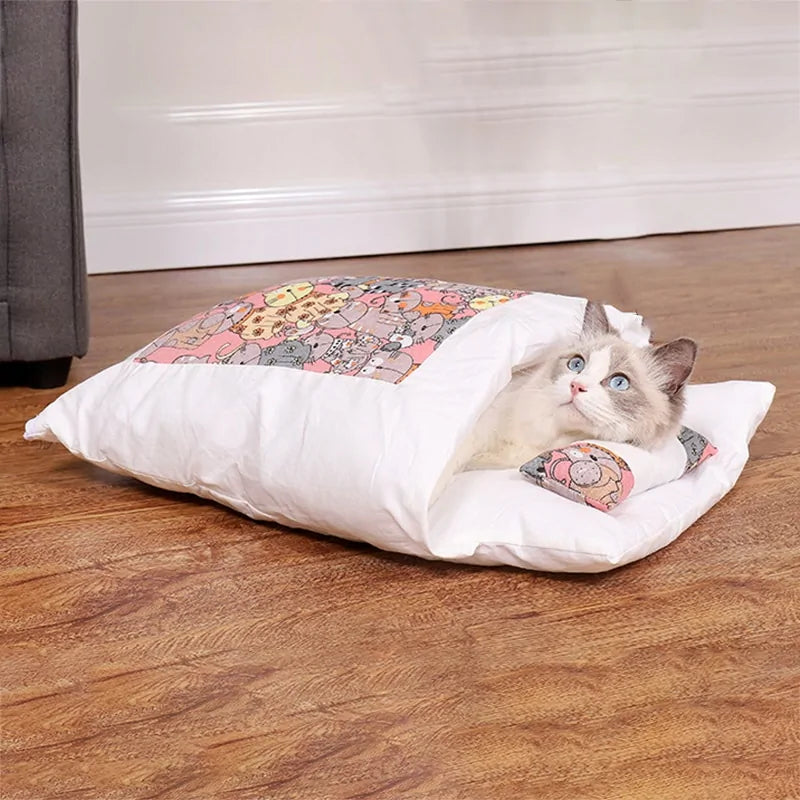 Removable Dog & Cat Bed: Comfortable and Easy-to-Clean Pet Bedding