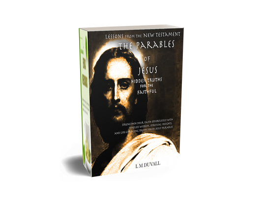 Book titled 'The Parables of Jesus' with a face on the cover against a white background.