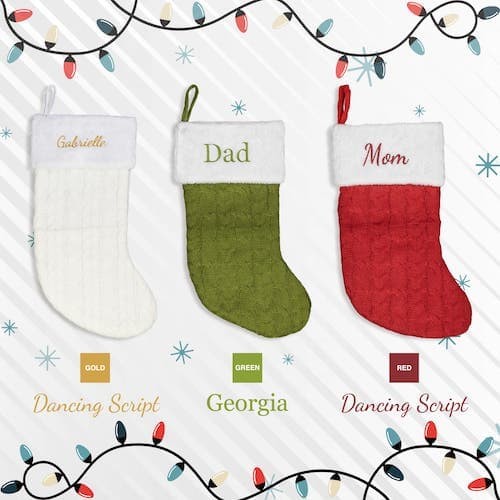 Personalized Embroidered Christmas Stocking