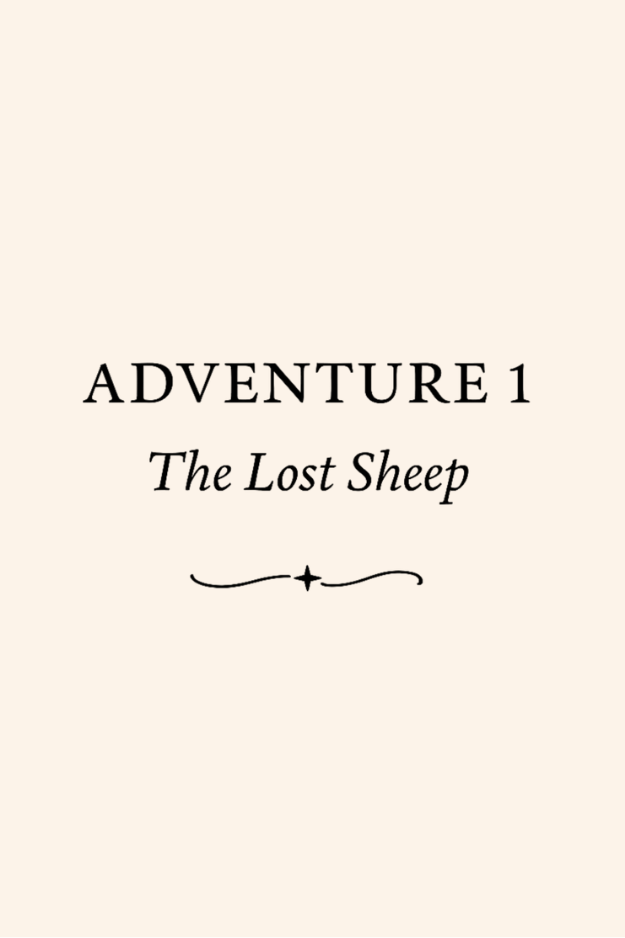 Adventure 1 title page from Parable Adventures with Jesus introducing the story of the Lost Sheep.