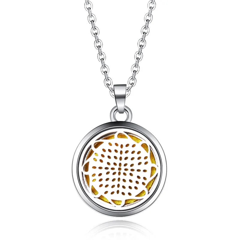 Aromatherapy Pendant Necklace Essential Oil Diffuser for Relaxation and Wellness