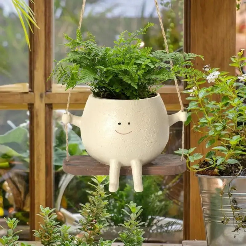 Swing Face Planter Pot: Unique and Whimsical Home Decor for Plants