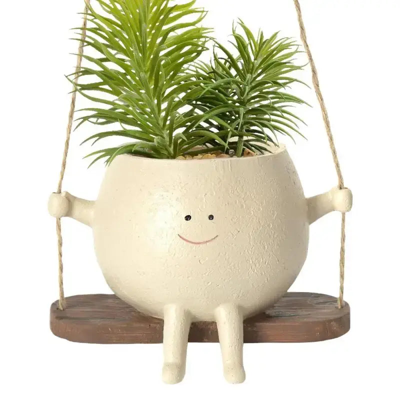 Swing Face Planter Pot: Unique and Whimsical Home Decor for Plants