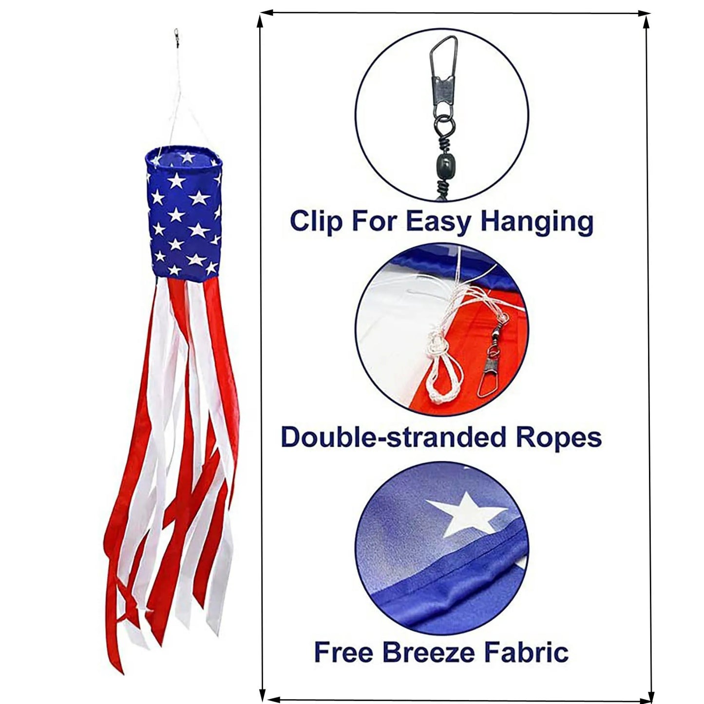 American Flag Windsock