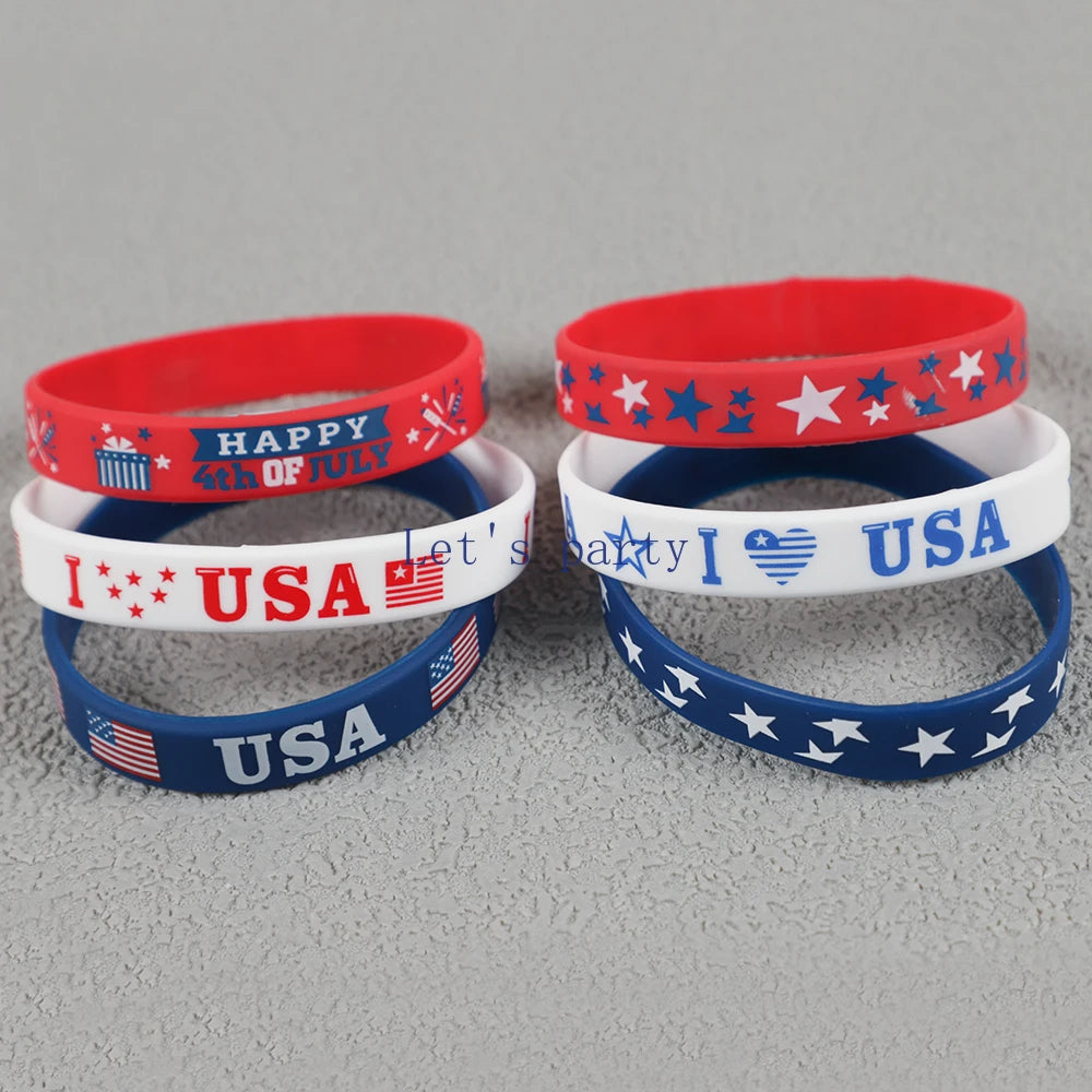 I Love USA Silicone Wristbands