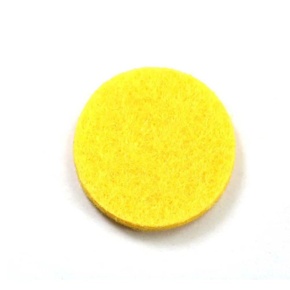 100 Pcs 17.5 mm Replacement Felt Pads for 25 mm Essential Oil Diffuser Locket Pendant Necklace (Mixed 10 Colors)