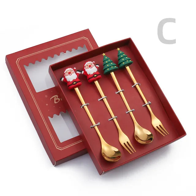 Delightful Christmas Cutlery Set: Perfect for Festive Holiday Gatherings